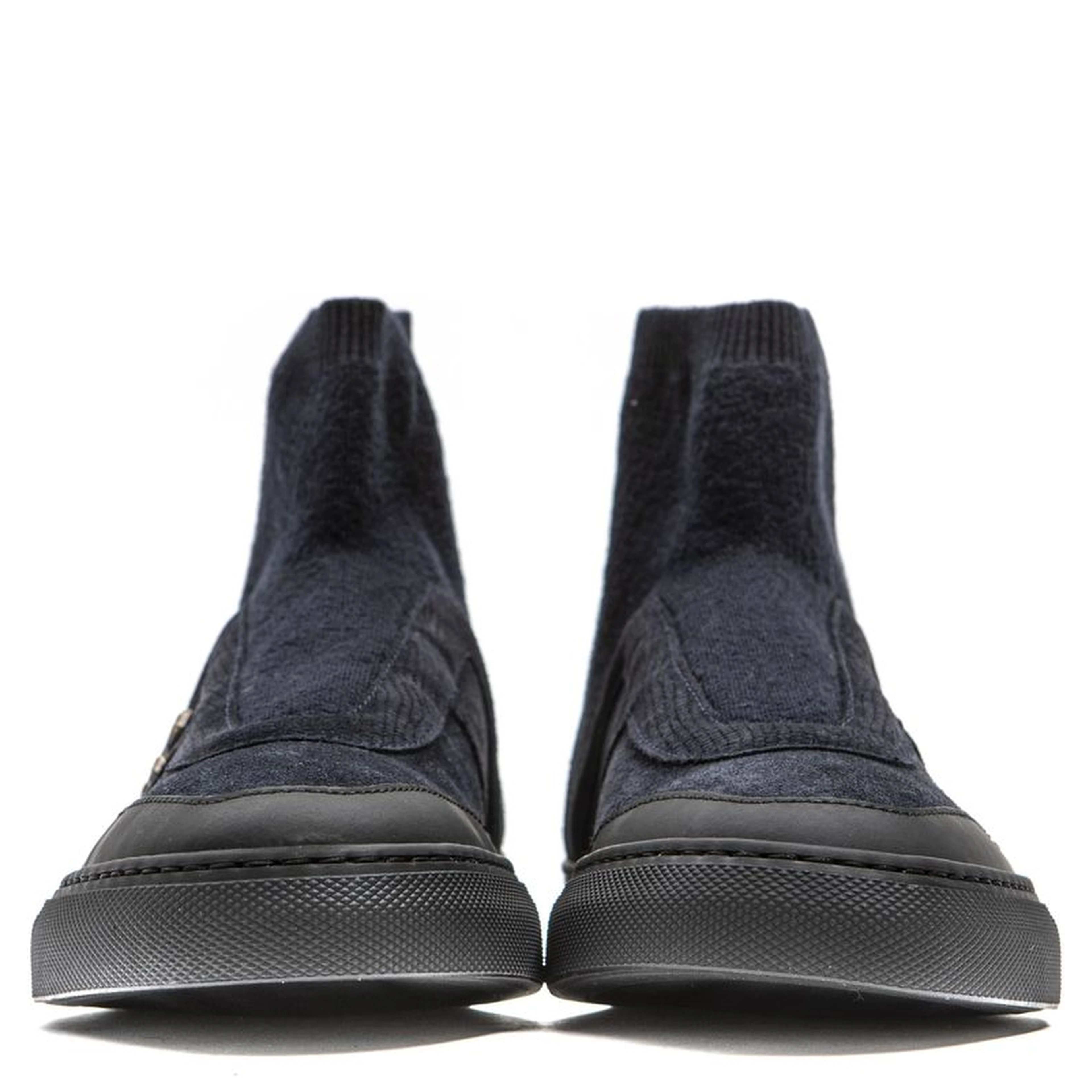 Blue Leather Womens Ankle Boot