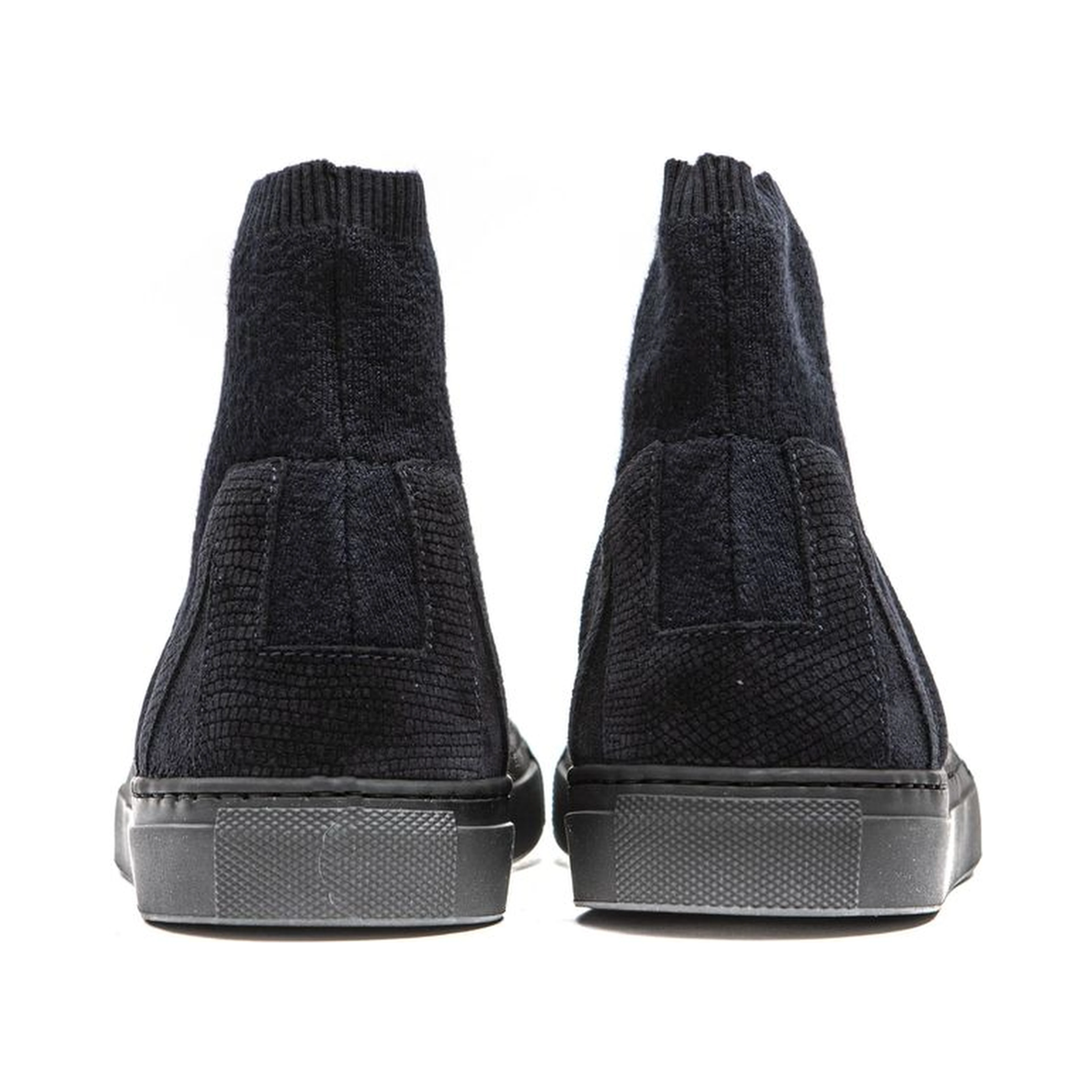 Blue Leather Womens Ankle Boot