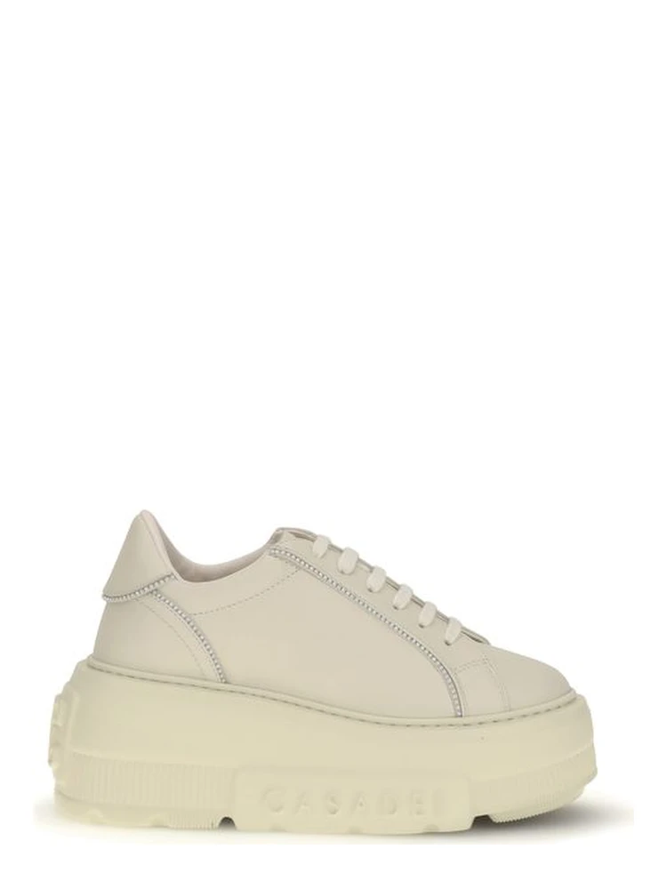 White Rubber Chunky Sneakers
