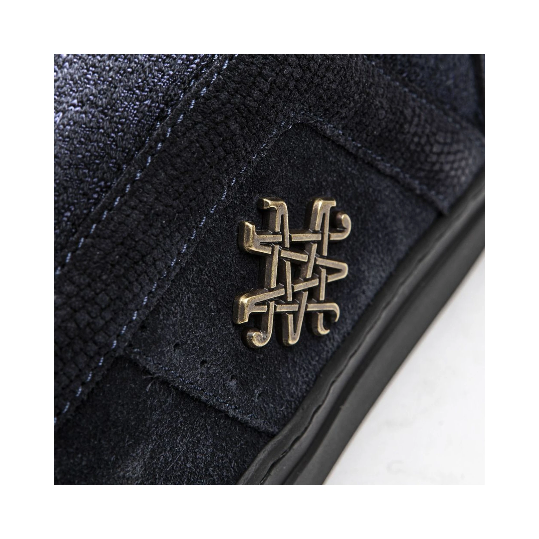 Blue Leather Womens Ankle Boot