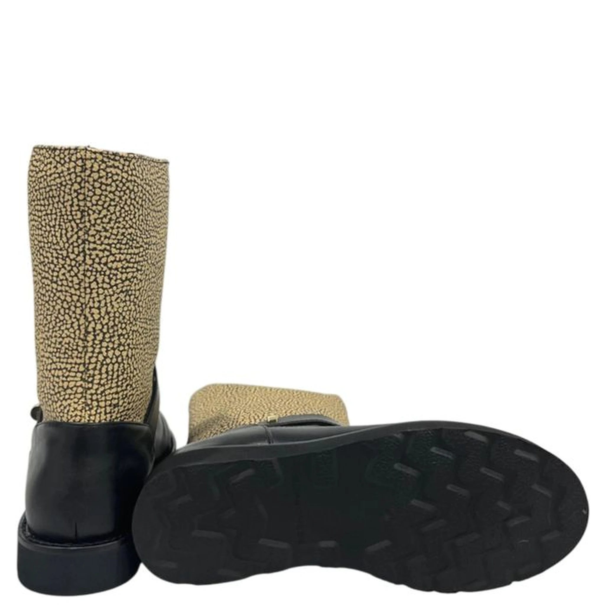 Beige Leather Women Boot