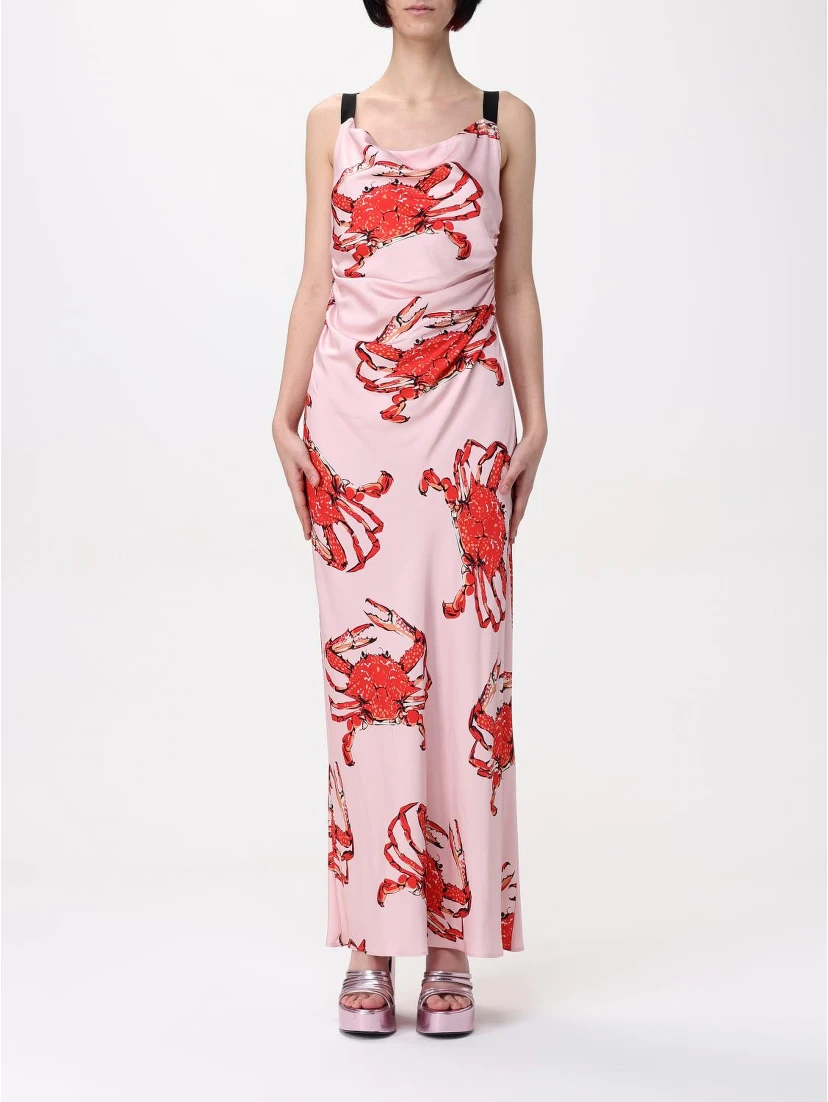 Multicolor Silk Casual Dress