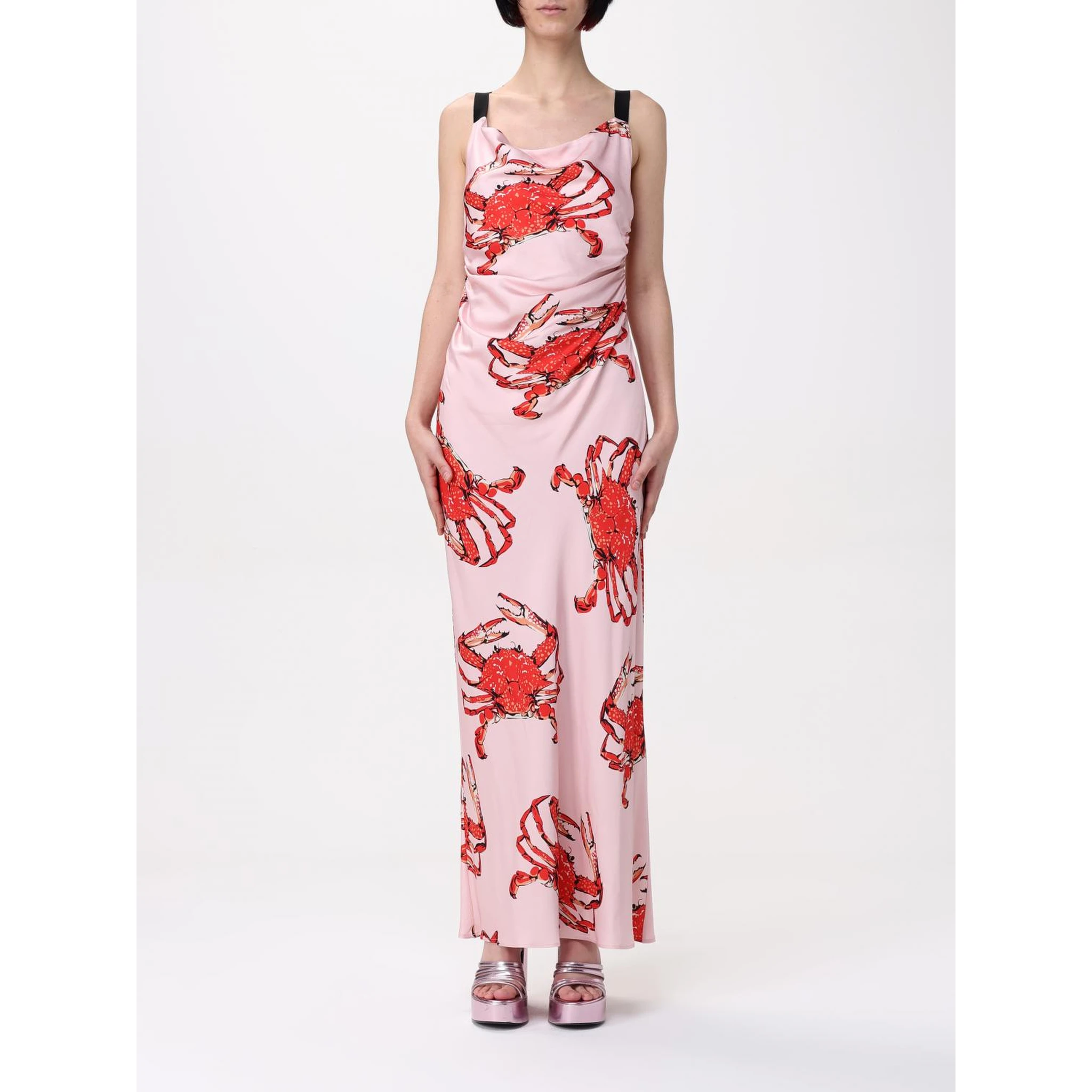 Multicolor Silk Casual Dress