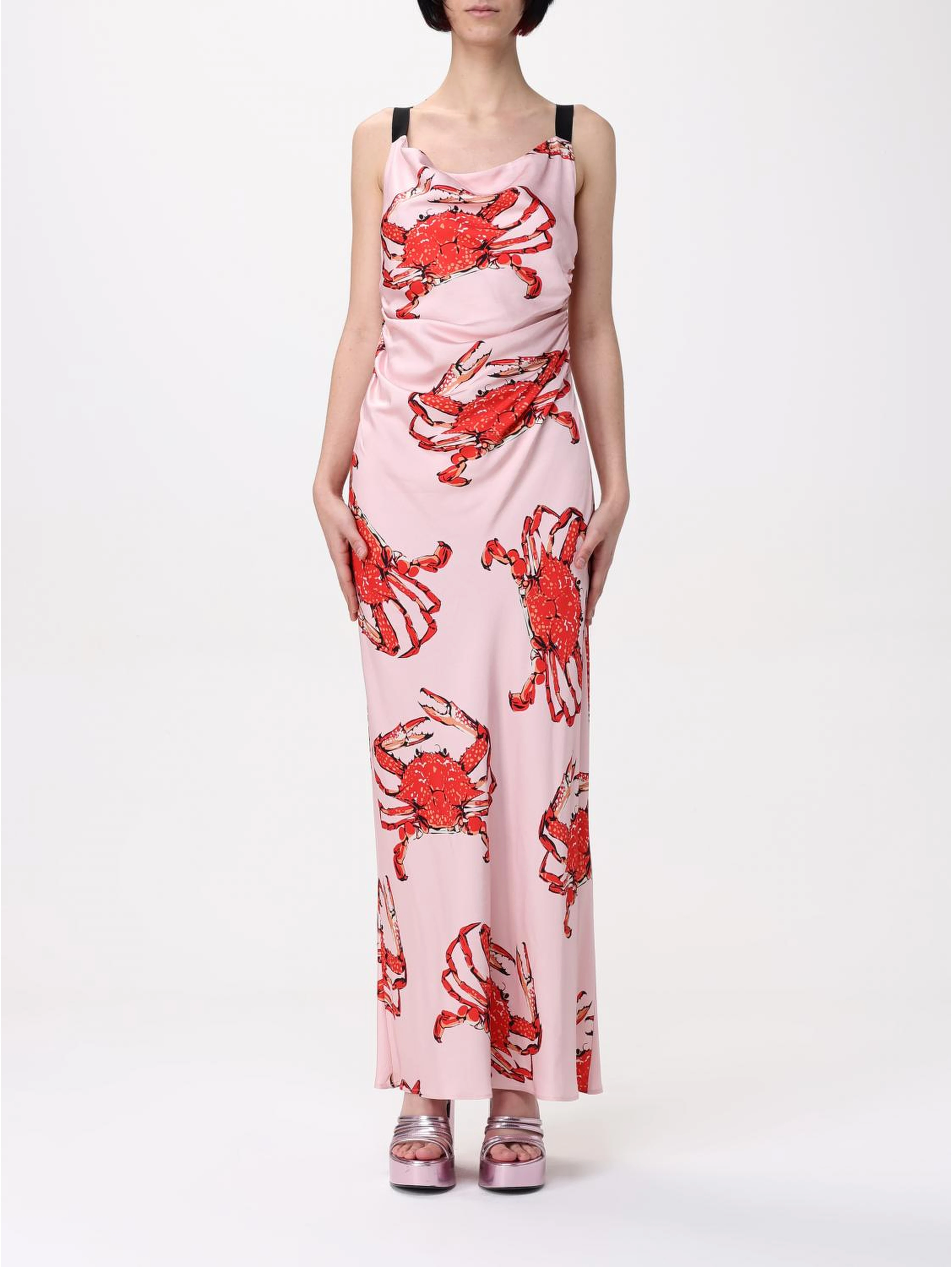 Multicolor Silk Casual Dress
