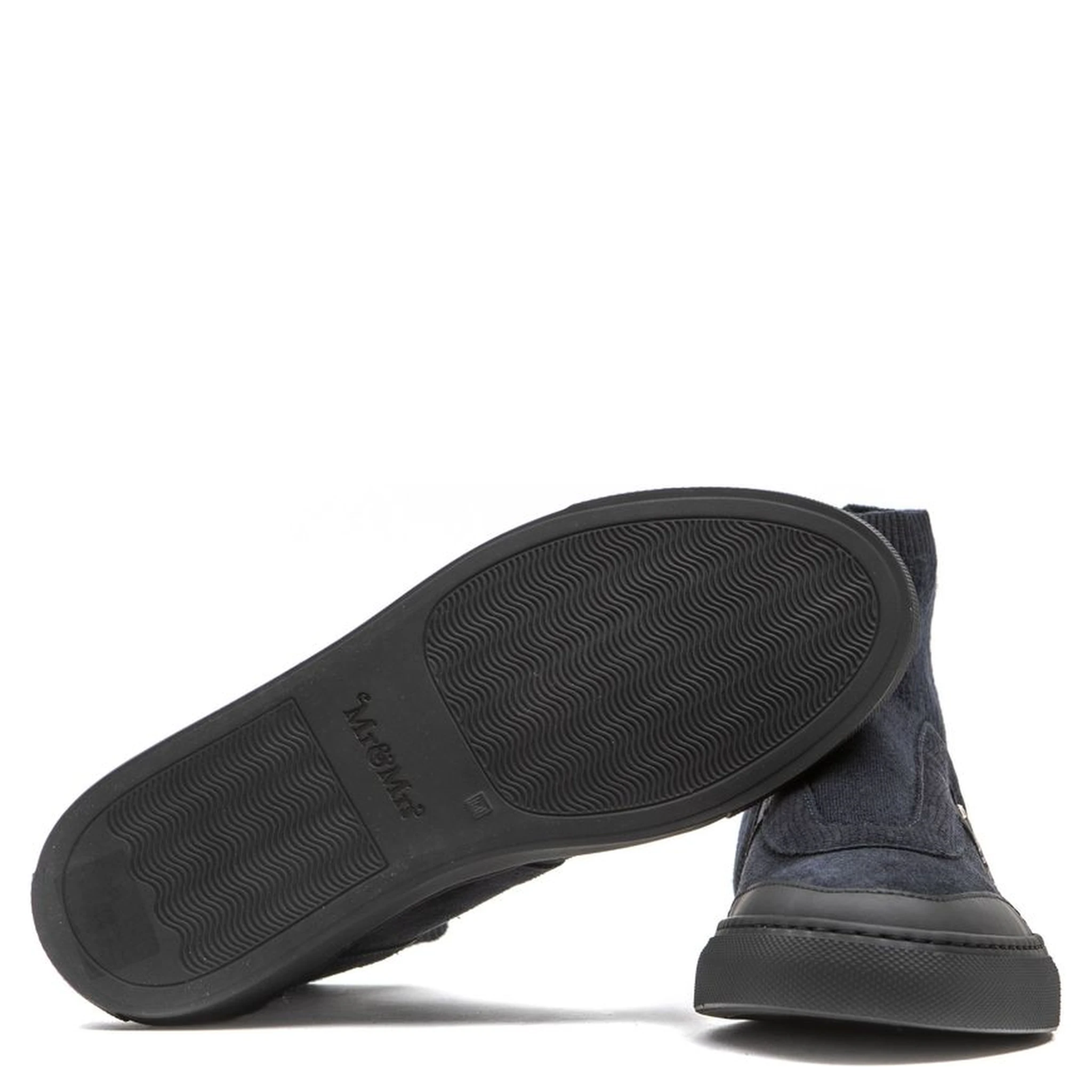 Blue Leather Womens Ankle Boot