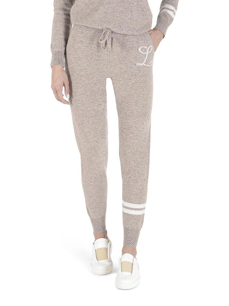 Beige Cashmere Casual Pants