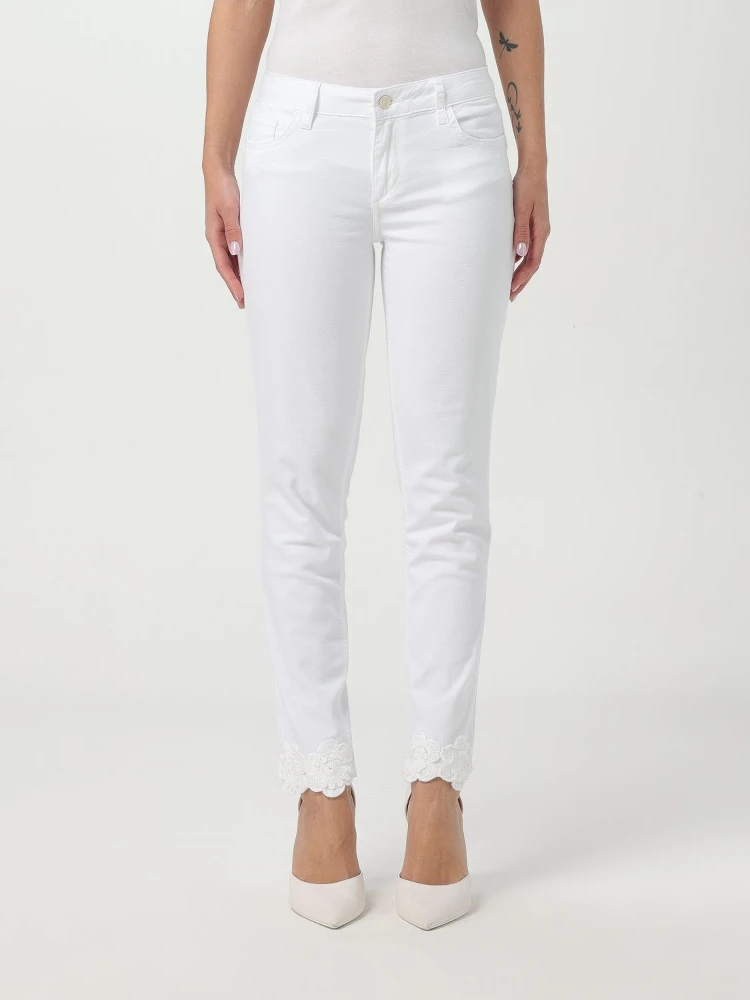 White Cotton Skinny Jeans