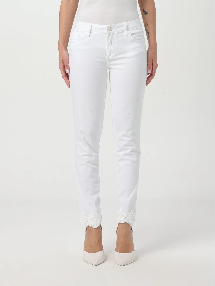White Cotton Skinny Jeans