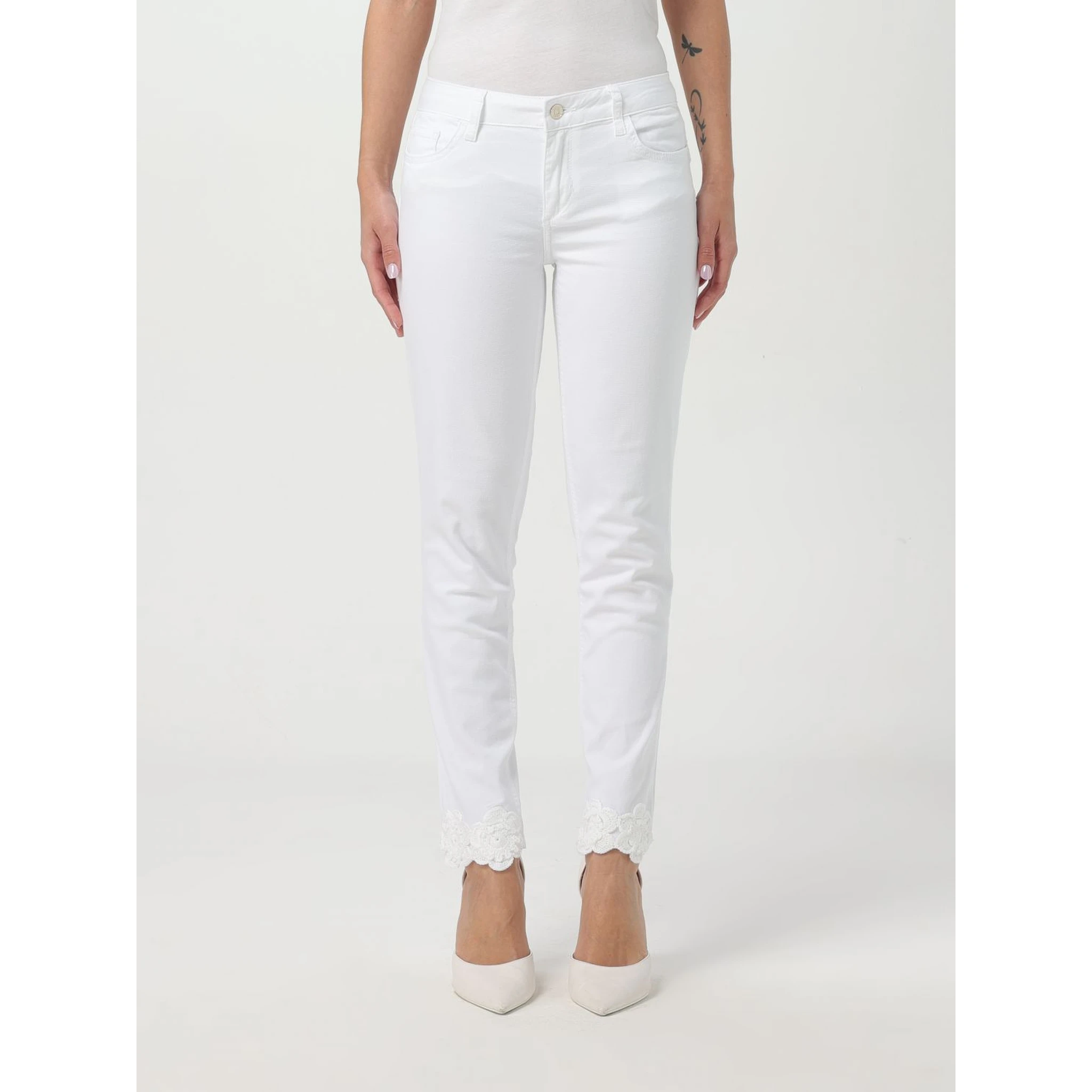 White Cotton Skinny Jeans