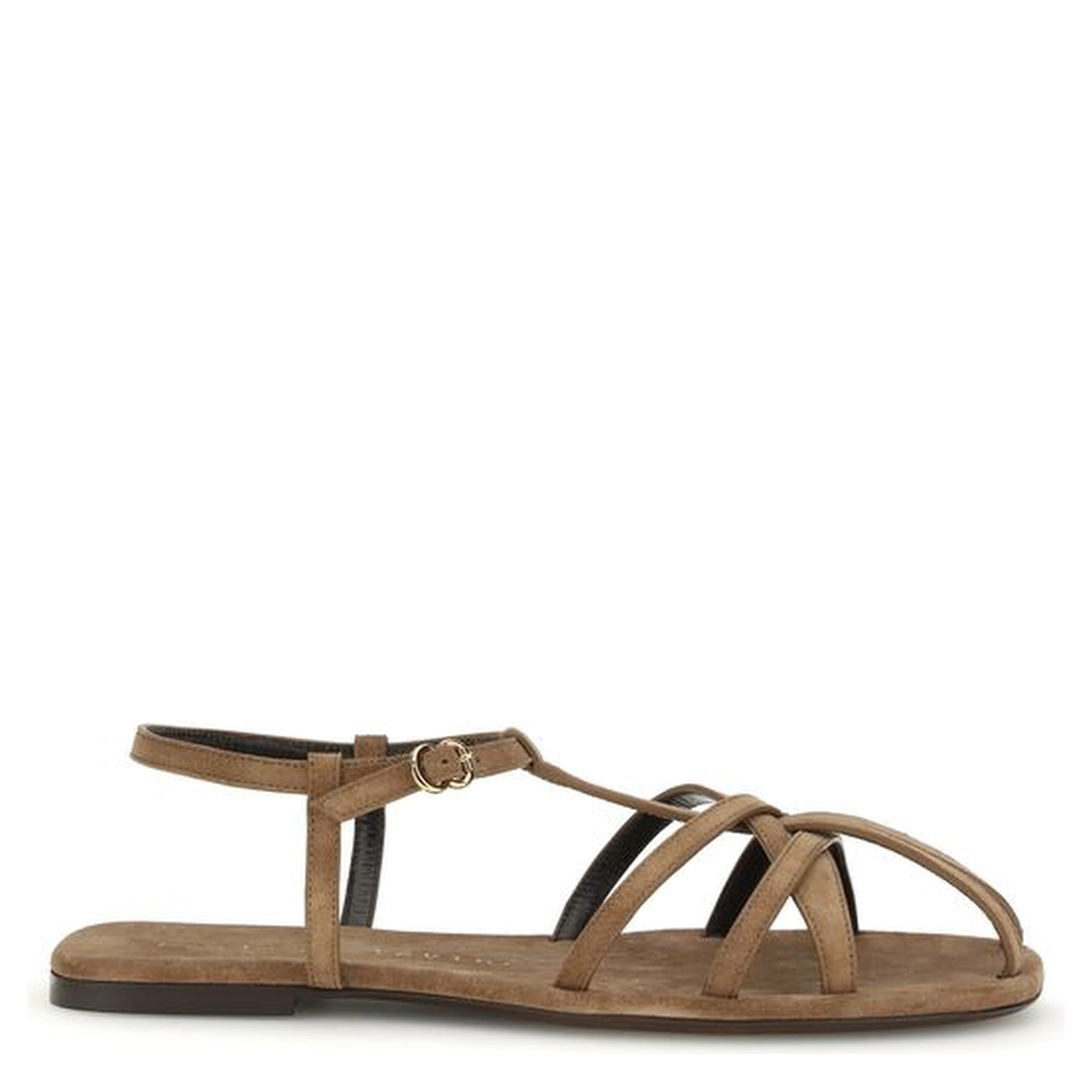 Brown Calf Leather Bos Taurus Sandals