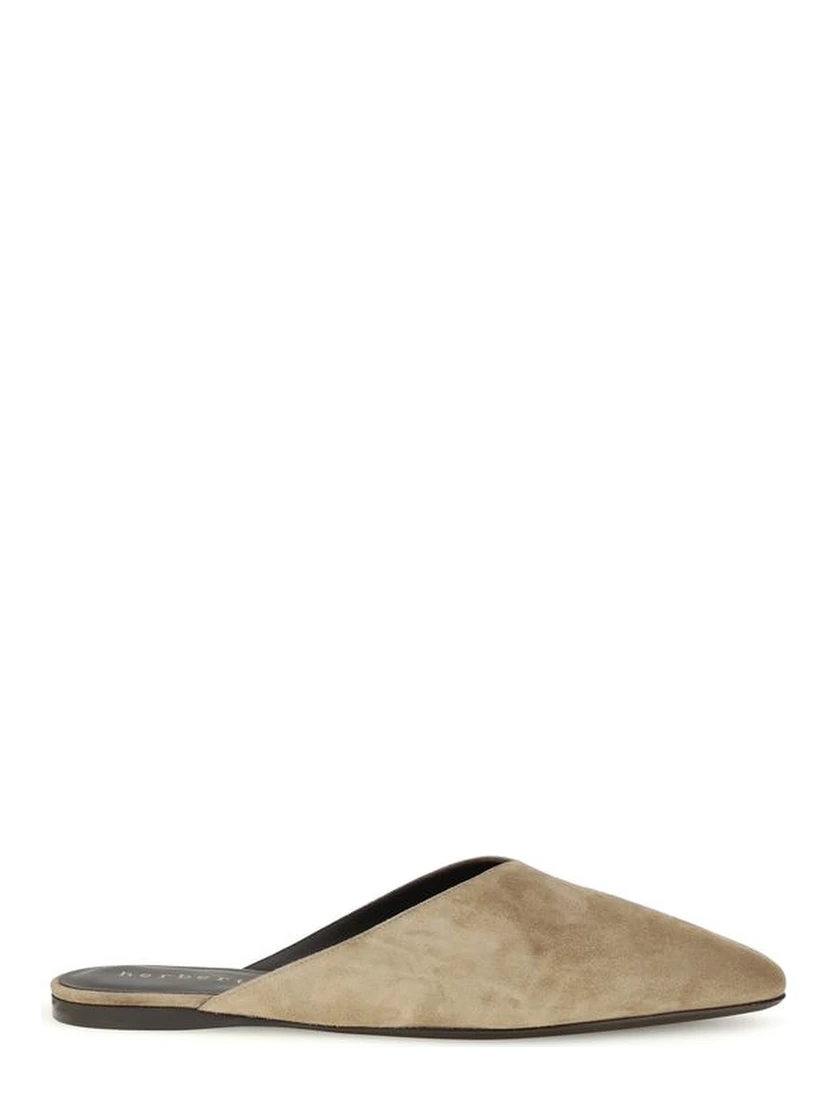 Beige Calf Leather Bos Taurus Mules
