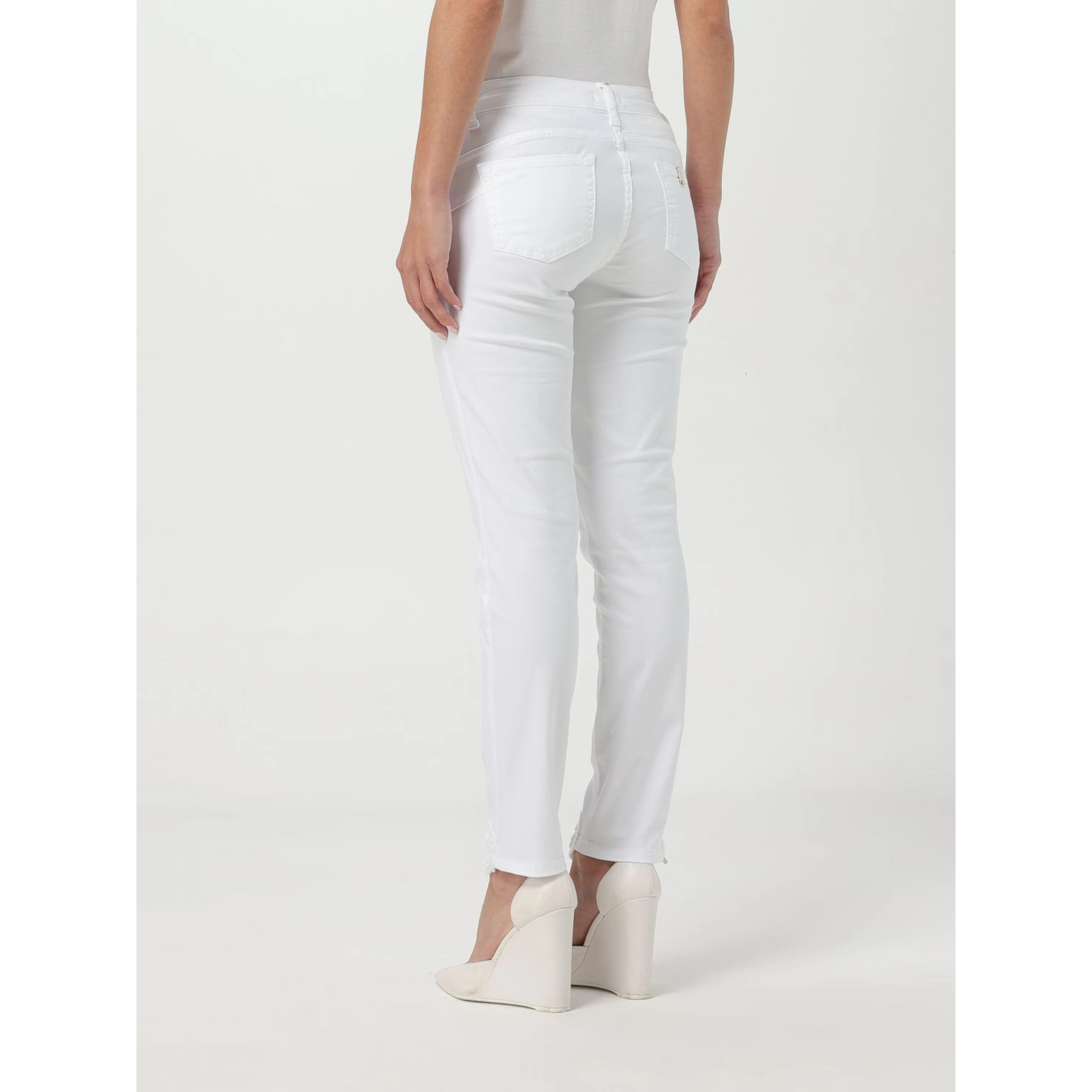 White Cotton Skinny Jeans