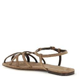 Brown Calf Leather Bos Taurus Sandals