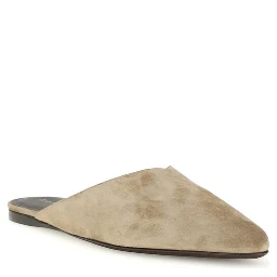 Beige Calf Leather Bos Taurus Mules