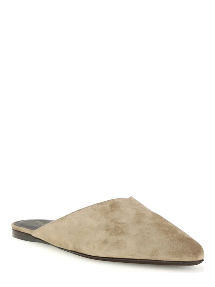 Beige Calf Leather Bos Taurus Mules alternative