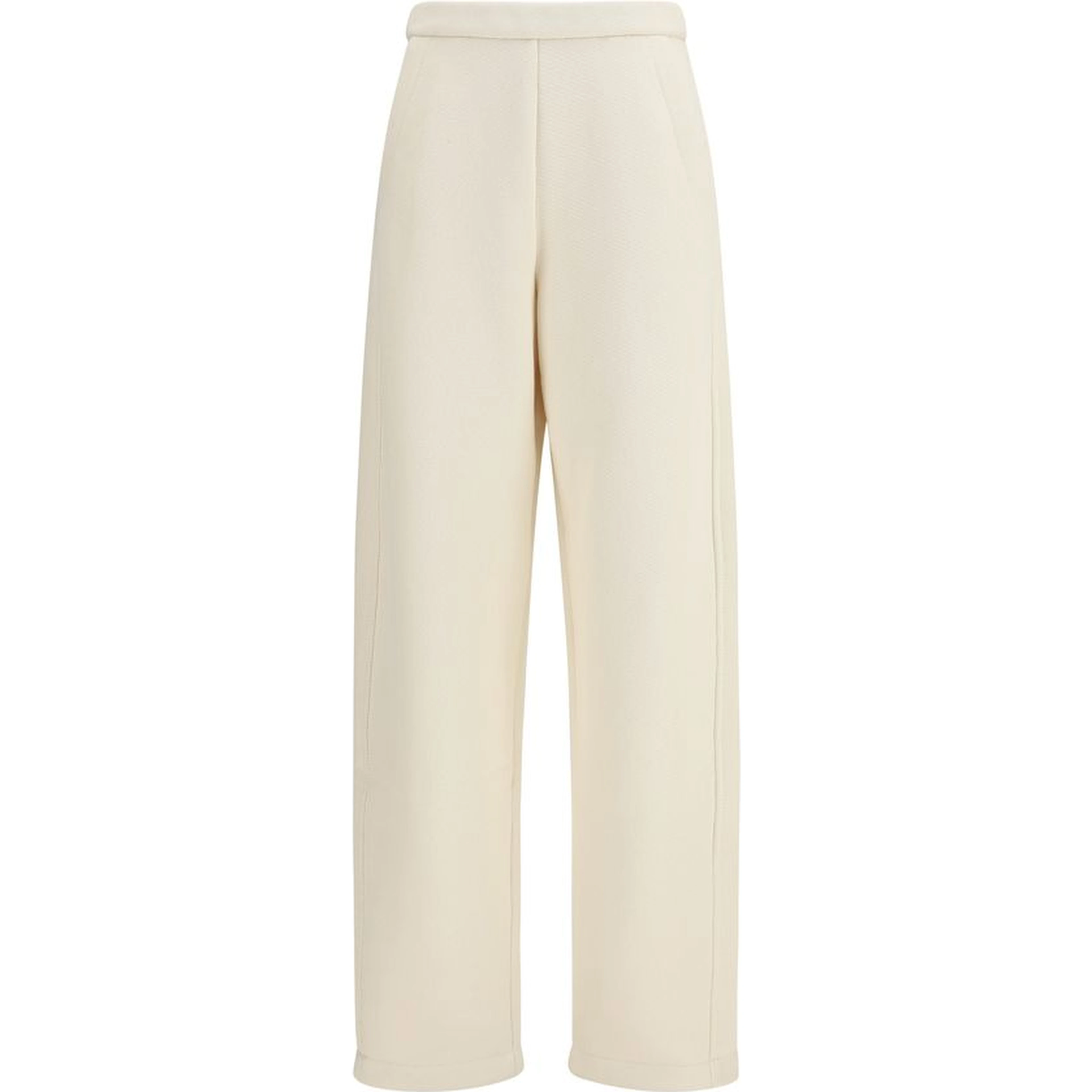 Beige Cotton Casual Pants