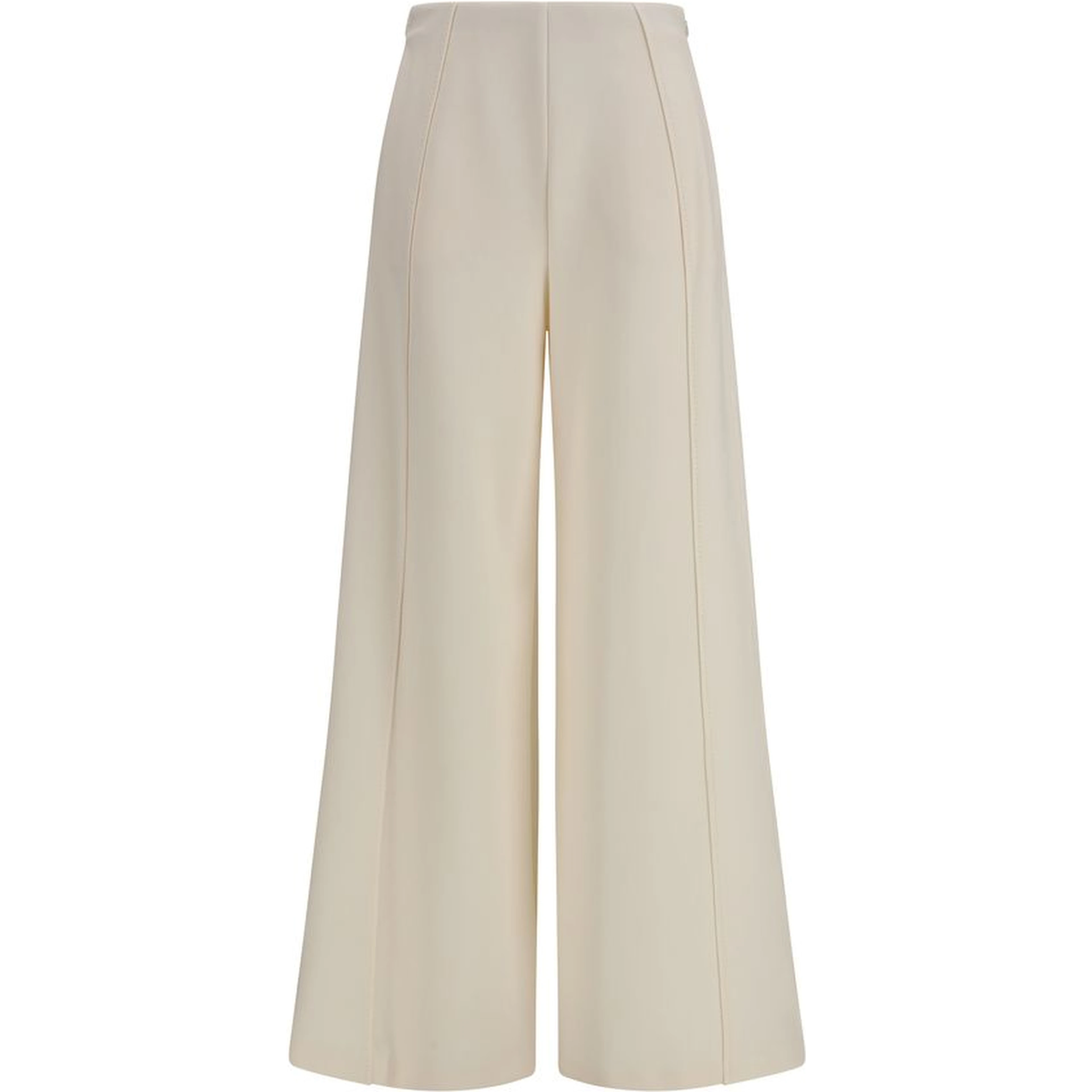 Beige Polyamide Flared Pants