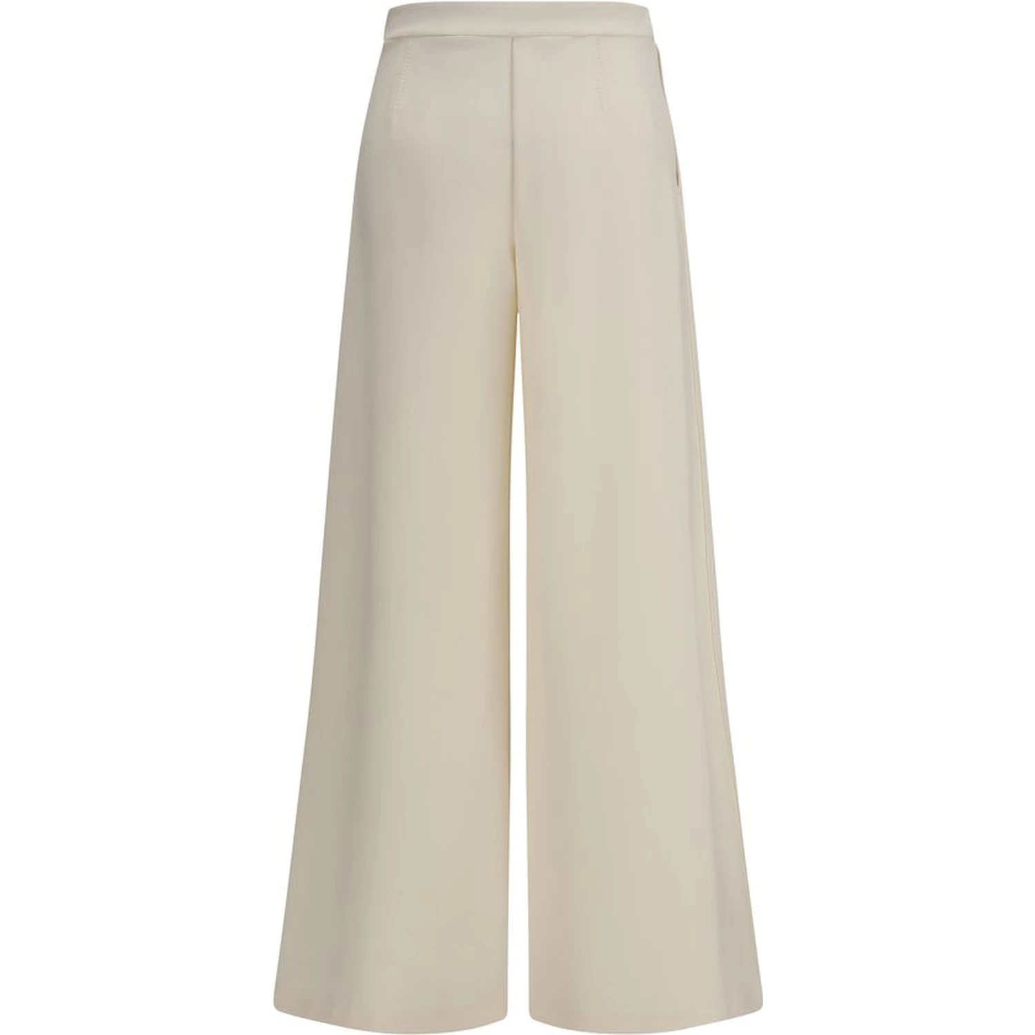 Beige Polyamide Flared Pants