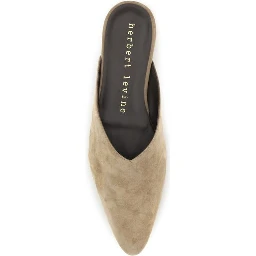 Beige Calf Leather Bos Taurus Mules