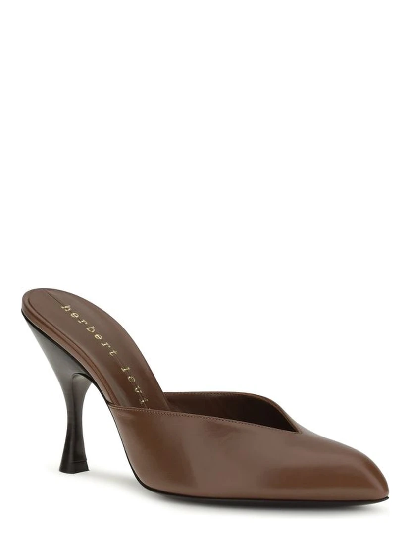 Brown Calf Leather Bos Taurus Mules