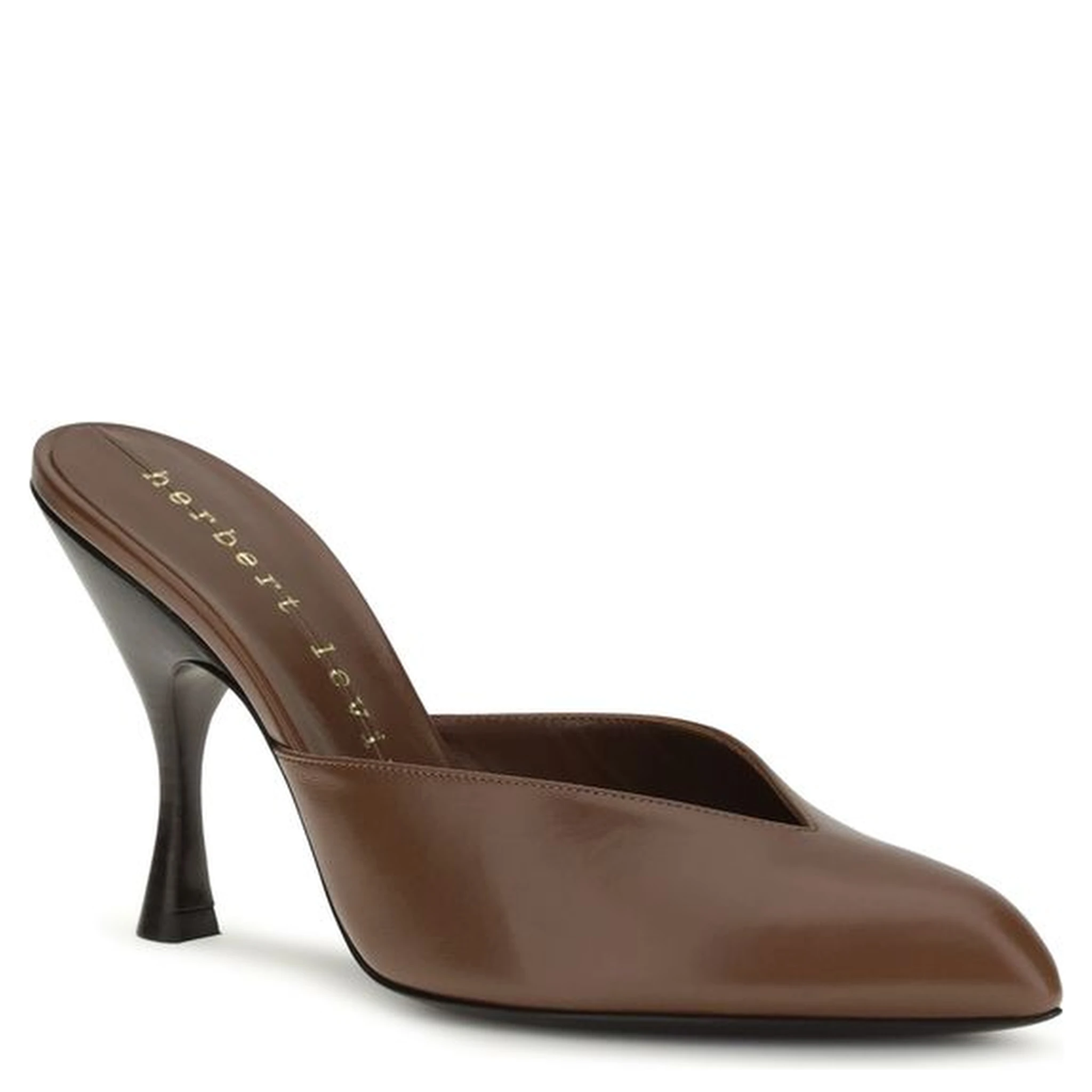 Brown Calf Leather Bos Taurus Mules
