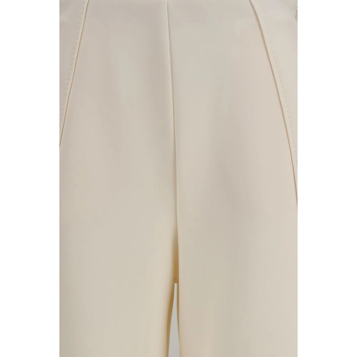 Beige Polyamide Flared Pants