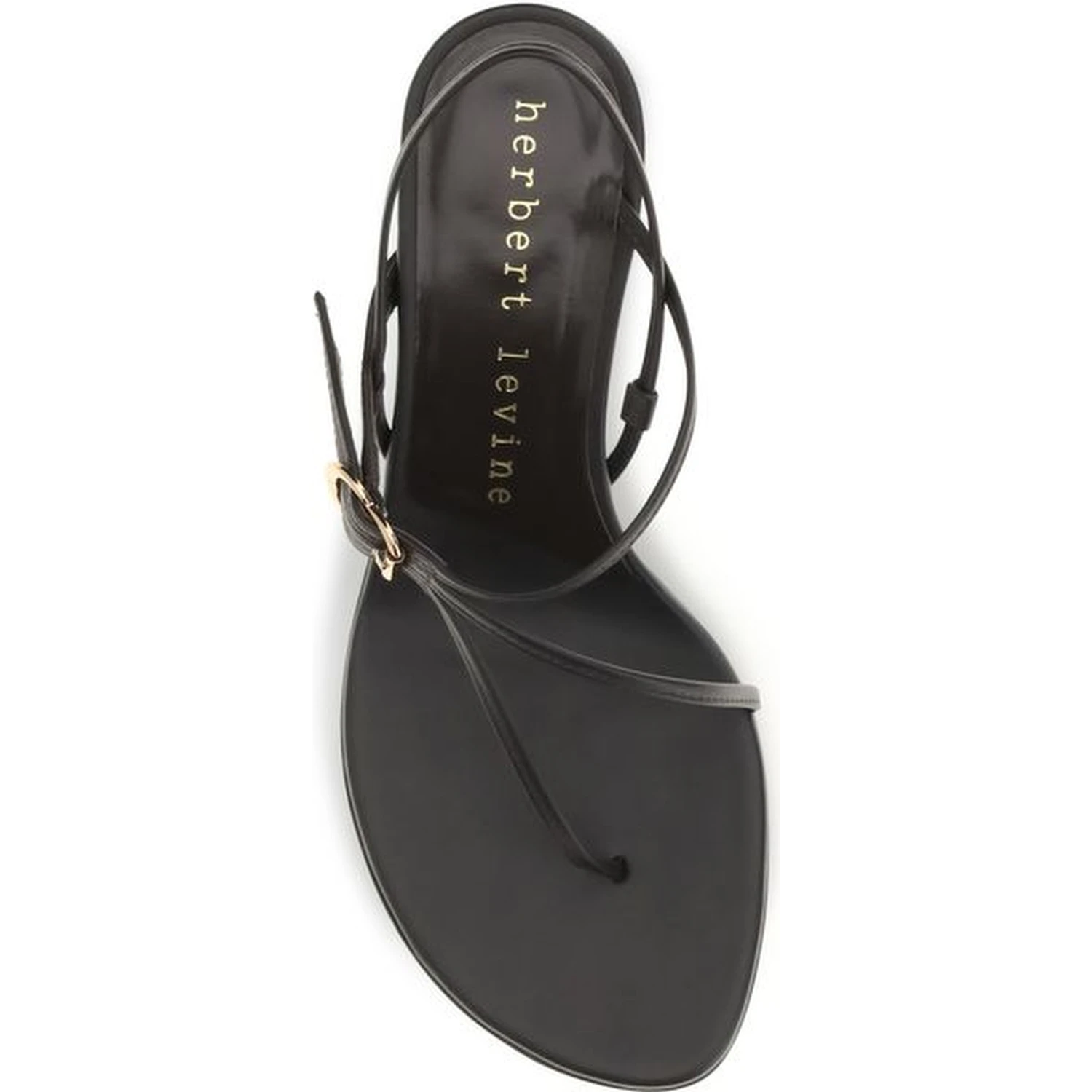 Black Calf Leather Bos Taurus Stiletto Heel Sandals