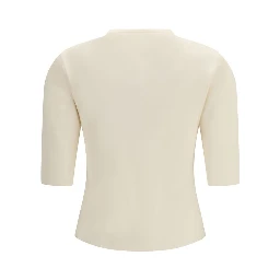 Beige Viscose T-Shirt