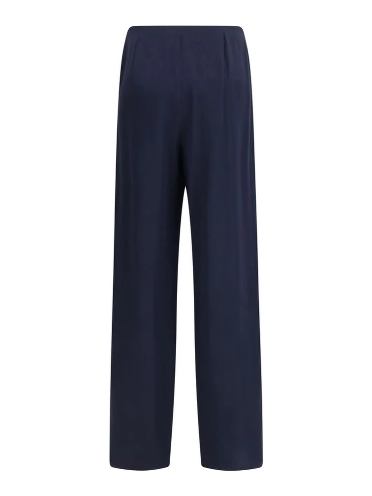 Blue Silk Casual Pants alternative