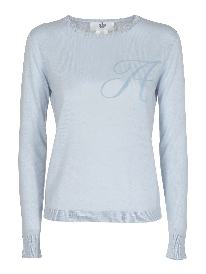 Blue Cashmere Sweatshirt