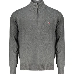 Grigio Polyamide Men Cardigan