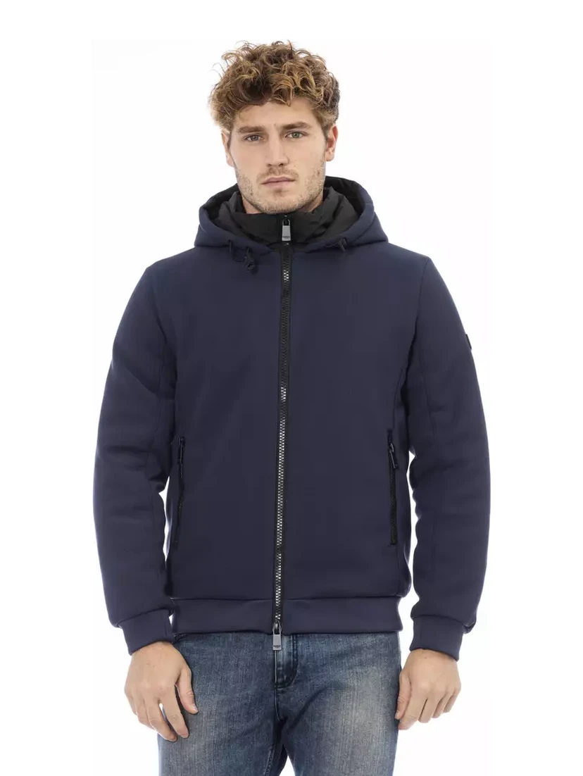 Blue Polyester Bomber