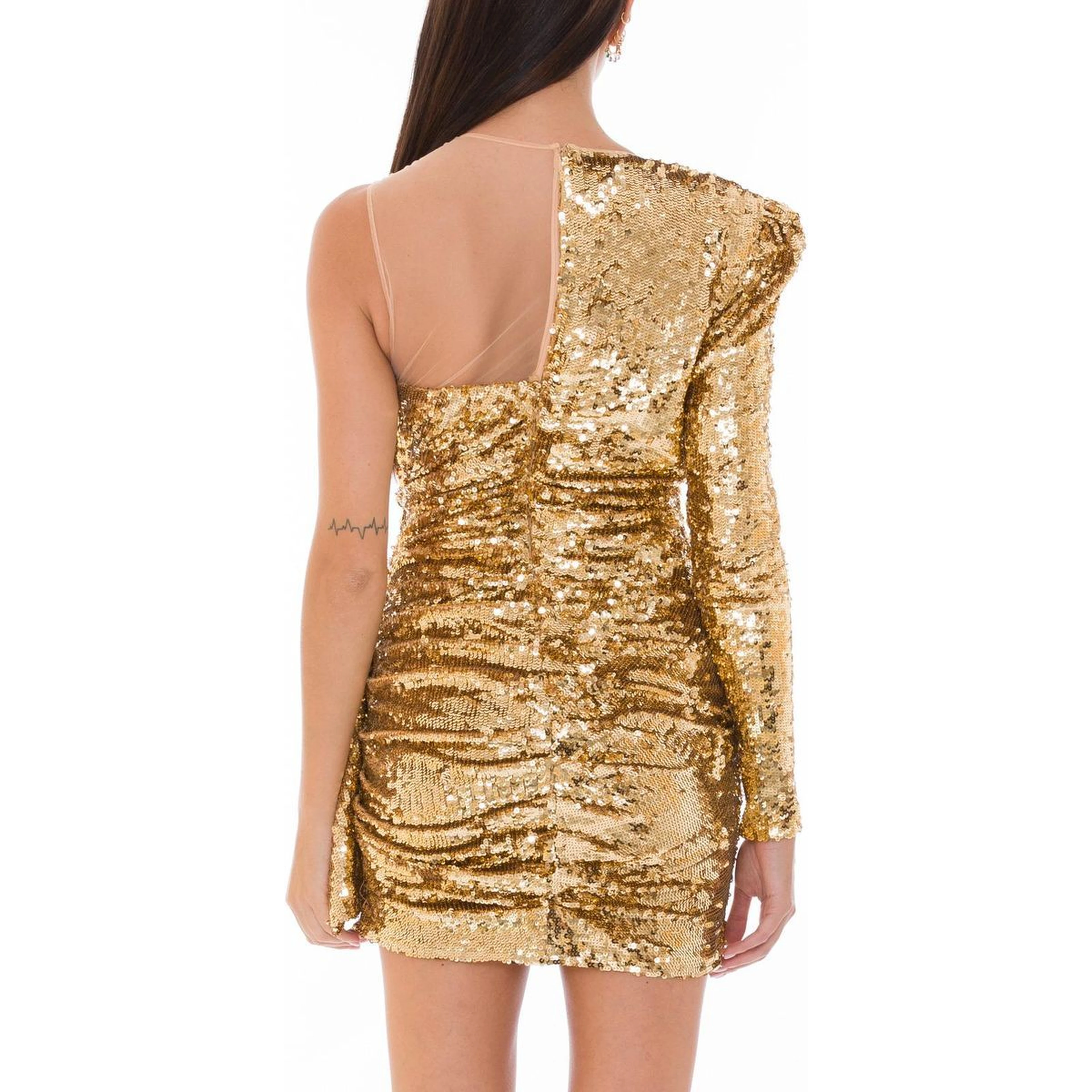 Bicolor Polyamide Short Dress