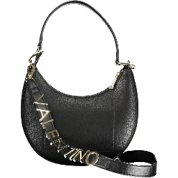 Black Polyurethane Women Handbag