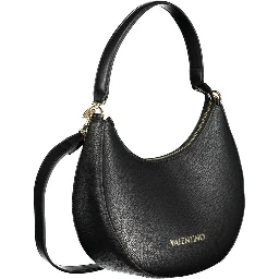 Black Polyurethane Women Handbag