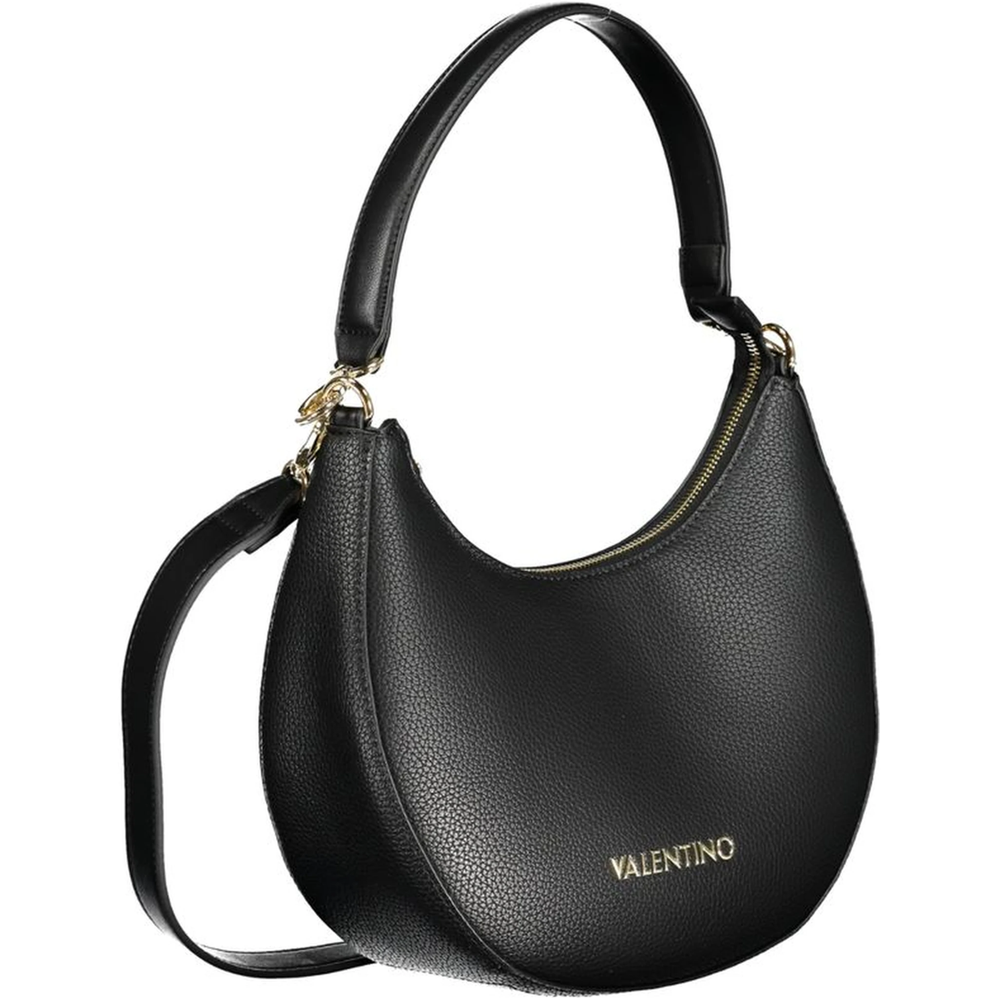 Black Polyurethane Women Handbag