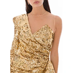 Bicolor Polyamide Short Dress