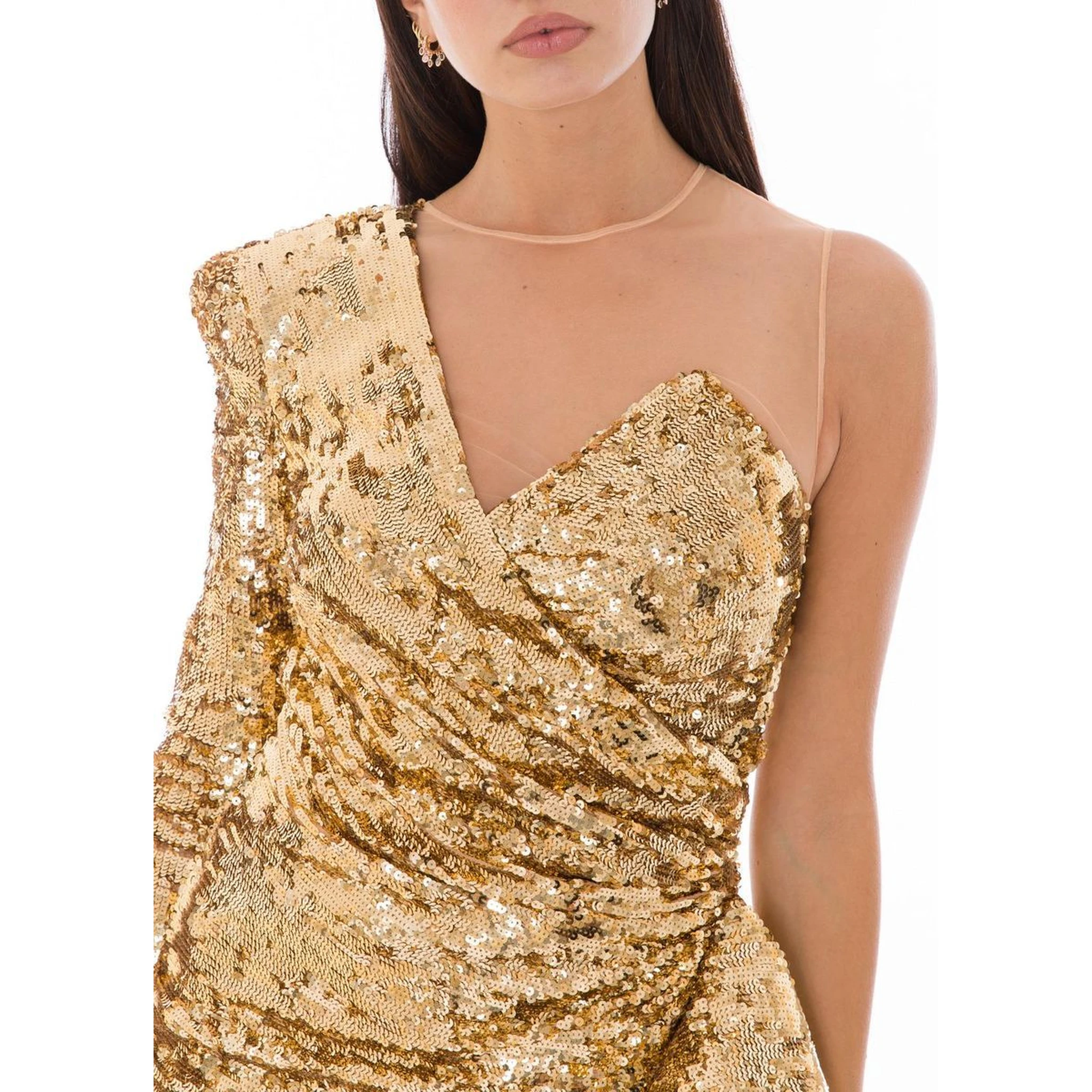 Bicolor Polyamide Short Dress