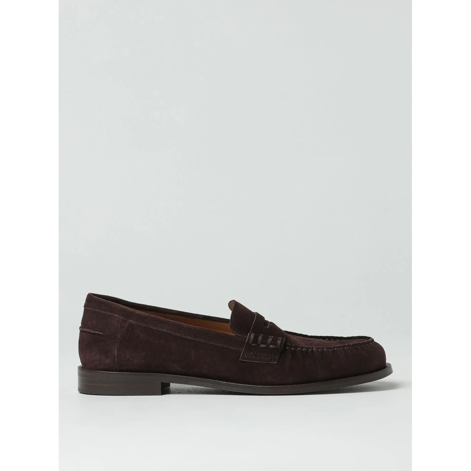 Brown Suede Leather Slip-On Loafers