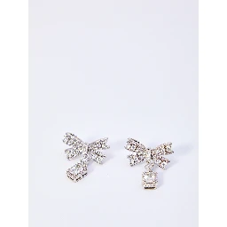 Bow crystal drop earrings