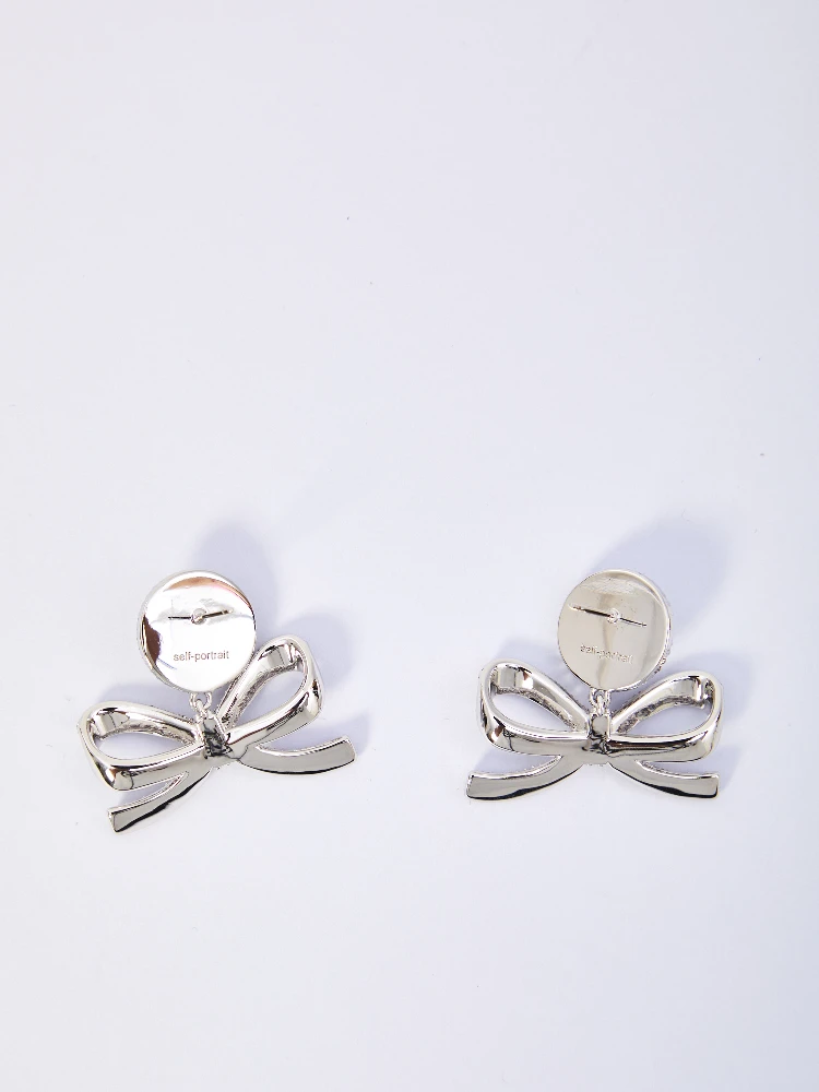 Pearl bow drop earrings alternative