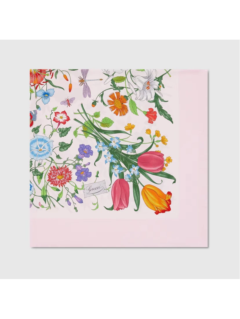 "Flora" silk scarf