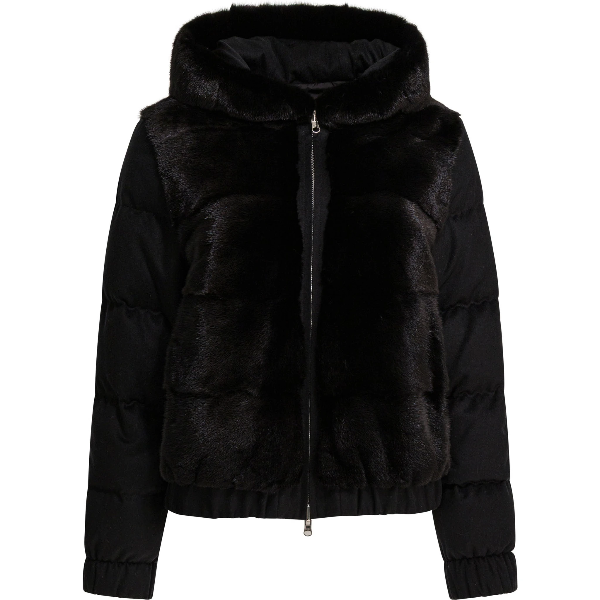 Reversible jacket in cashmere and silk