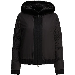 Reversible jacket in cashmere and silk