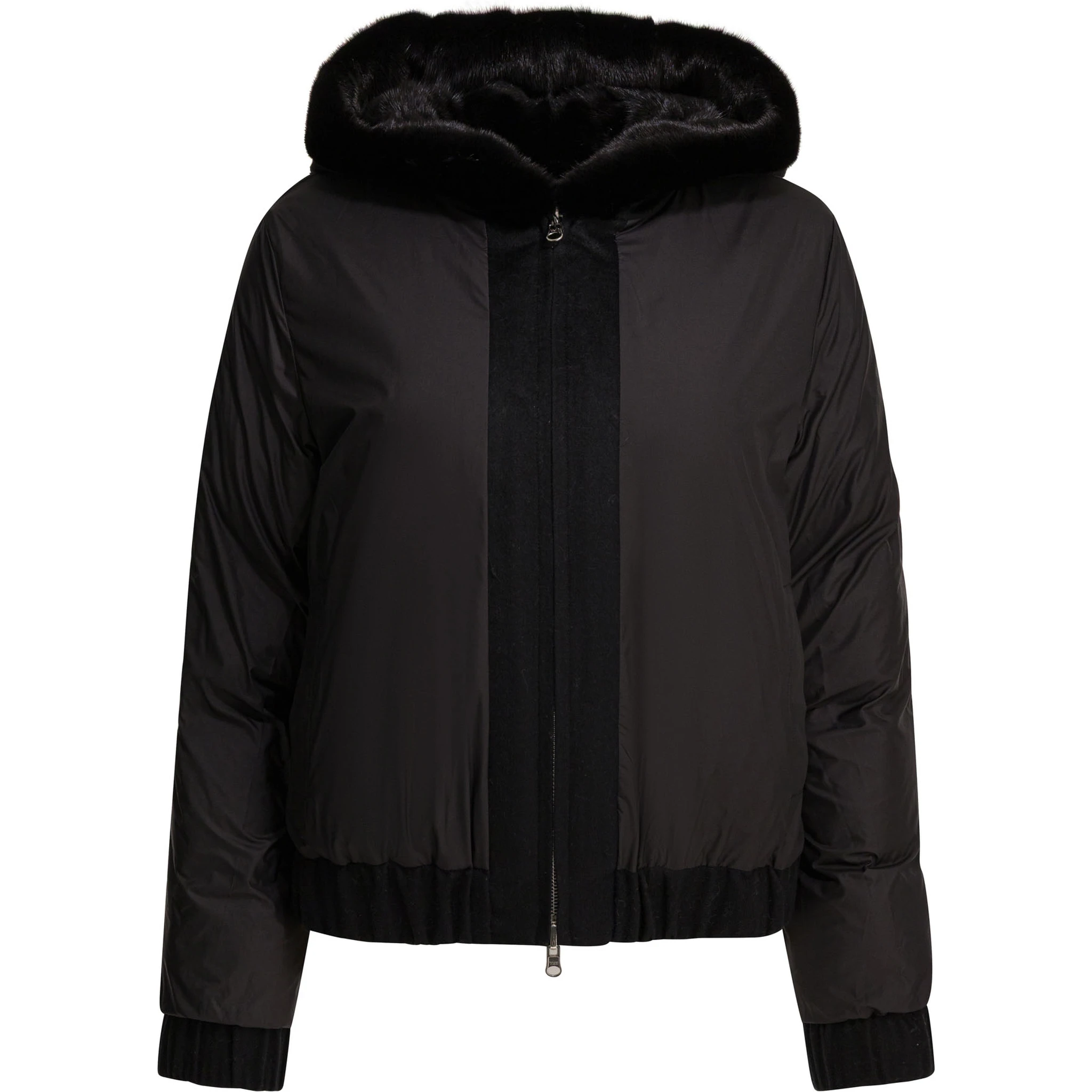 Reversible jacket in cashmere and silk