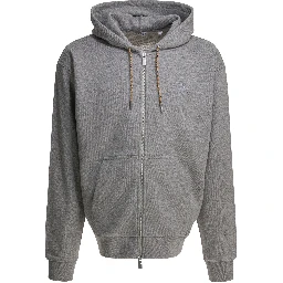 Cotton hoodie with zip