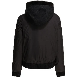 Reversible jacket in cashmere and silk