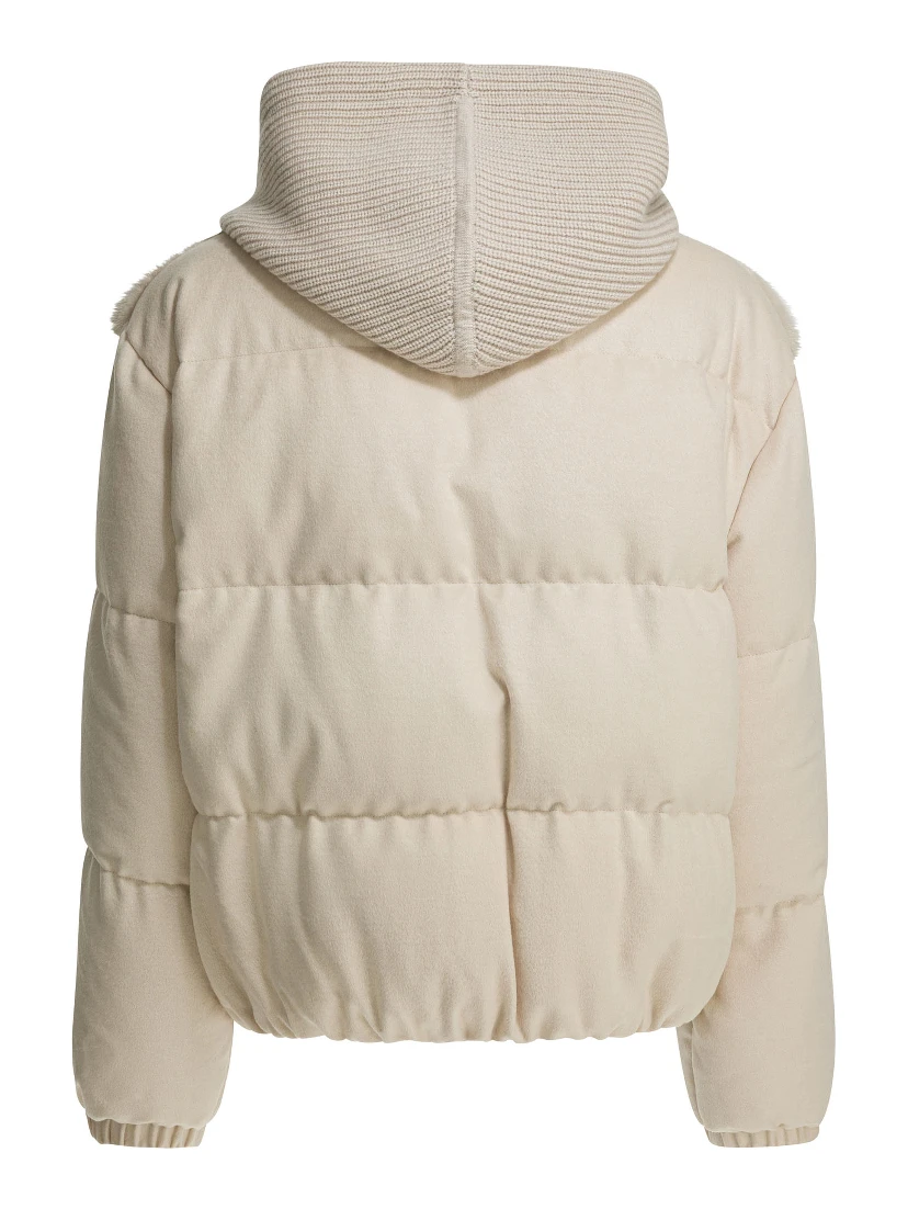 Hoodie jacket in cashmere