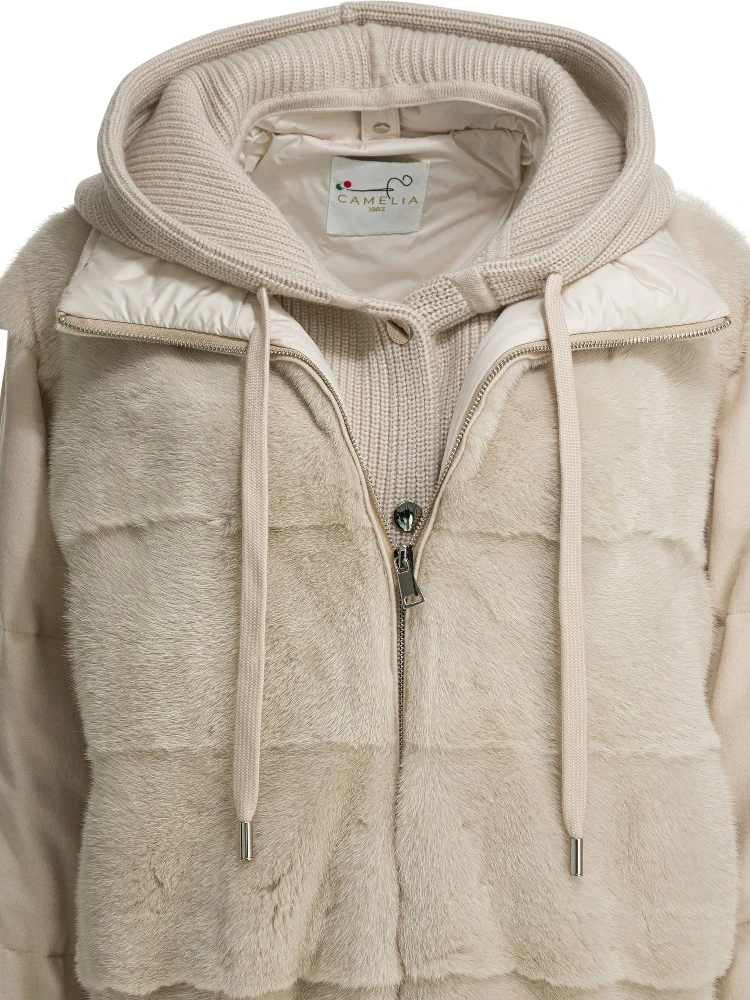 Hoodie jacket in cashmere alternative