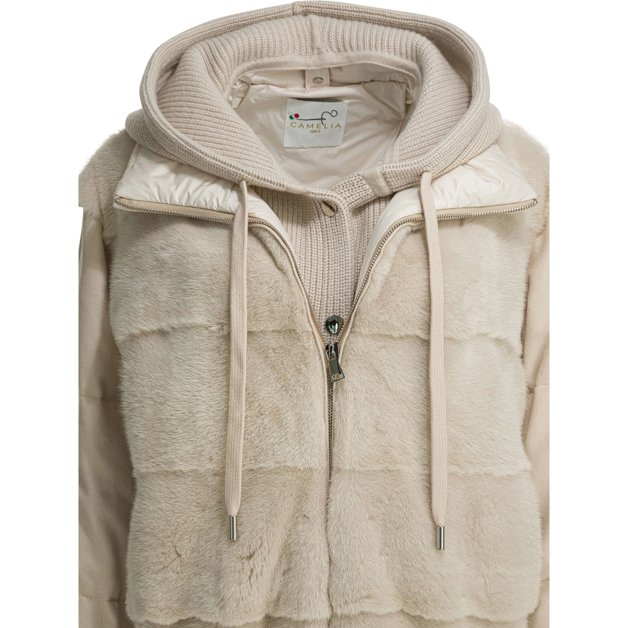 Hoodie jacket in cashmere